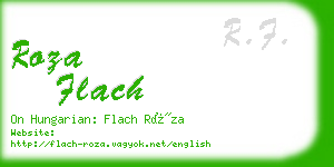 roza flach business card